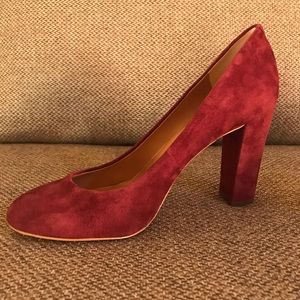 JCREW 9.5 Suede Burgundy Pumps
